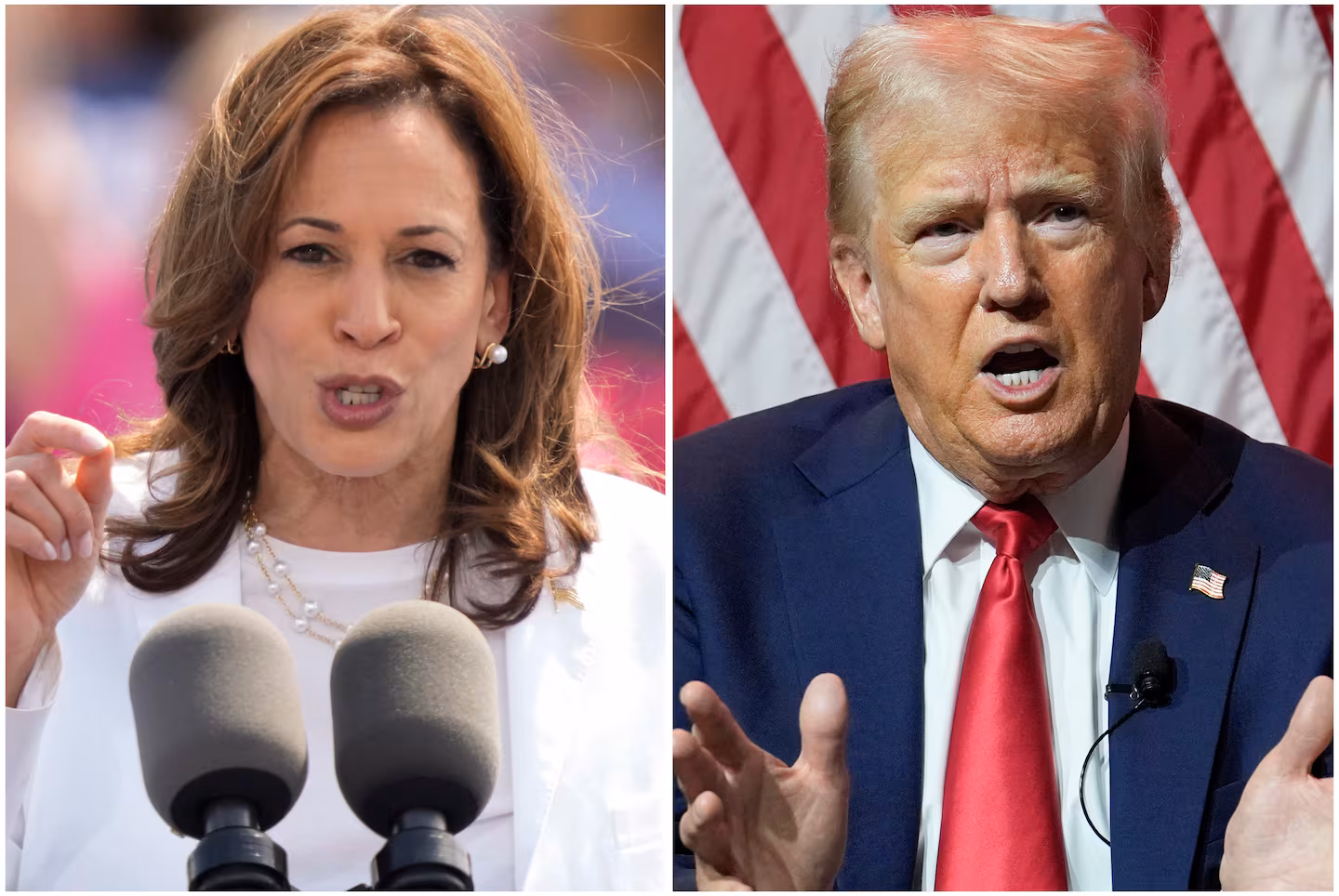 New poll shows Kamala Harris leading Donald Trump in three key swing states