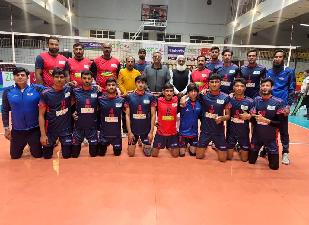 نیشنل سینئر مینز والی بال چیمپین شپ کے سنسنی خیز مقابلوں کا سلسلہ جاری، پی اے ایف، نیوی، اسلام اباد اور پی او ایف ٹیموں نے اپنے اپنے میچز جیت لیے