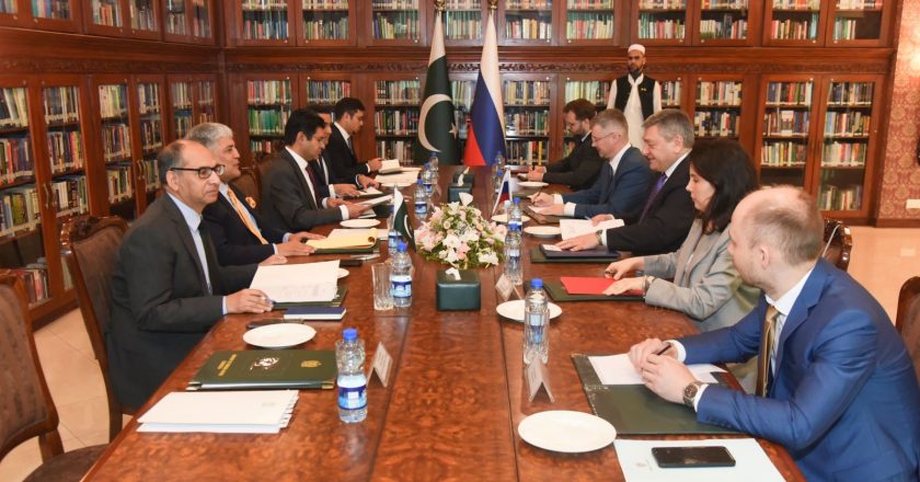 Ambassador Andrey Rudenko, for the sixth round of Pakistan-Russia Bilateral Political Consultations in Islamabad