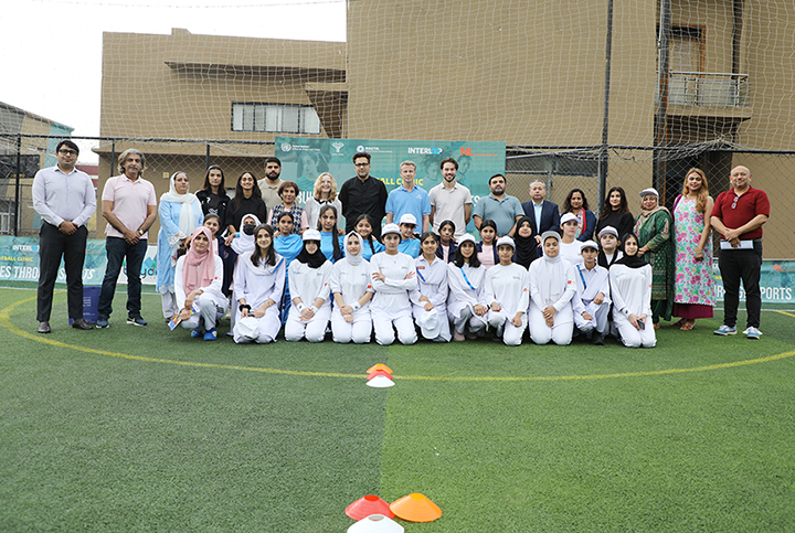 Building Bridges Through Sports: Embassy of the Kingdom of the Netherlands, NACTA and UNODC Join Forces for Girls Football Clinic in Islamabad