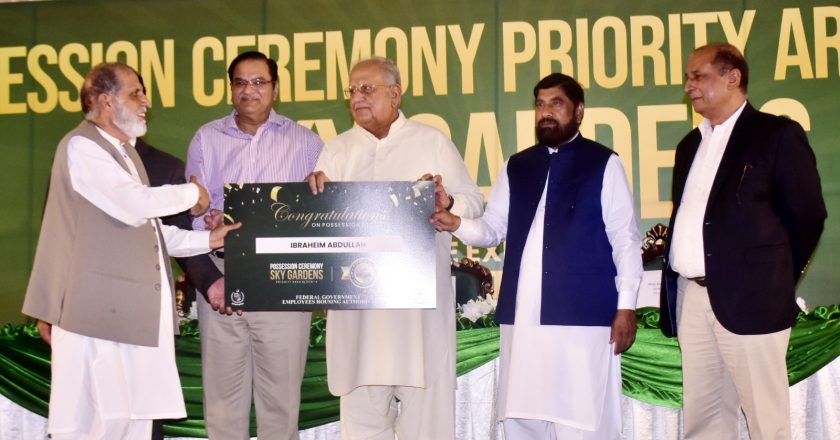 Housing Minister Hands Over Possession of Plots to Allottees in Sky Gardens Housing Project