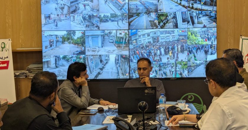 Minister of State for Finance and Railways and Head of Prime Minister’s Delivery Unit Bilal Azhar Kayani reviews Muharram arrangements in Jhelum