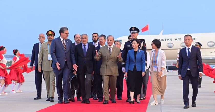 Prime Minister Muhammad Shehbaz Sharif arrives in Tianjin, China